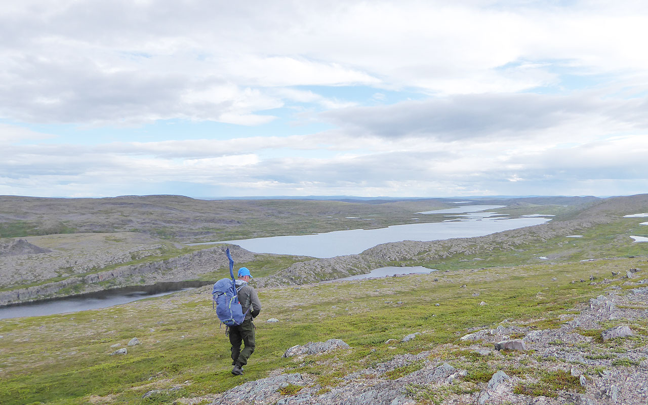 Wandern Finnmark Norwegen. Fjells