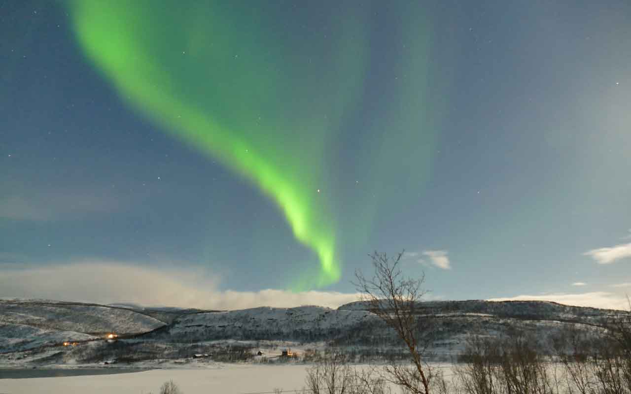 Lappland im Nordlicht Polarlicht