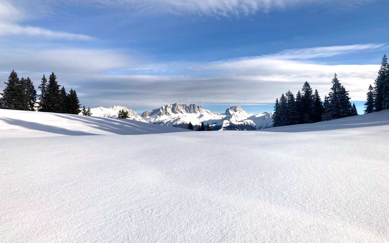 Geführte Schneeschuhwanderung Graubünden
