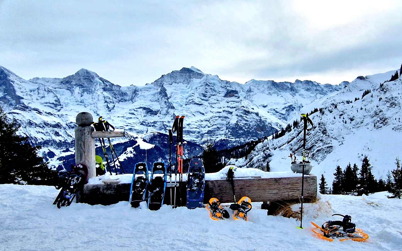 Schneeschuhtour Berner Oberland mit Eiger, Mönch und Jungfrau